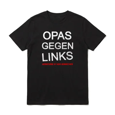 OPAS GEGEN Links Heimatliebe T-Shirt – Klassisches T-Shirt in Schwarz
