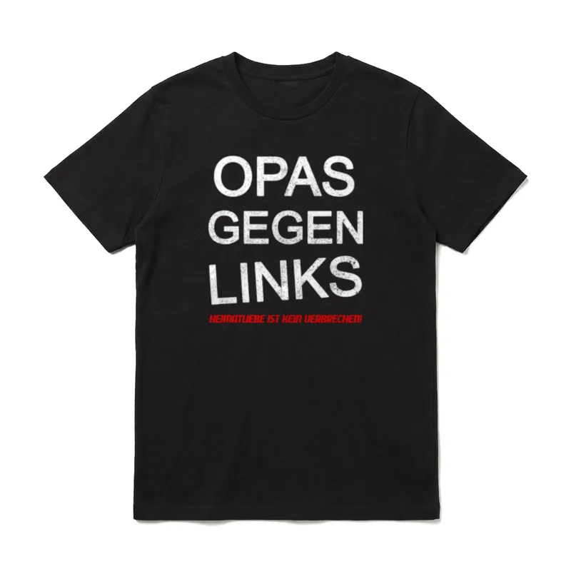 OPAS GEGEN Links Heimatliebe T-Shirt – Klassisches T-Shirt in Schwarz