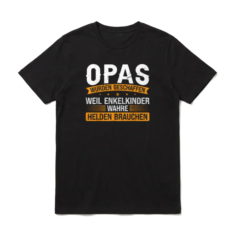 Opas wurden geschaffen weil Opa T-Shirt – Klassisches T-Shirt in Schwarz