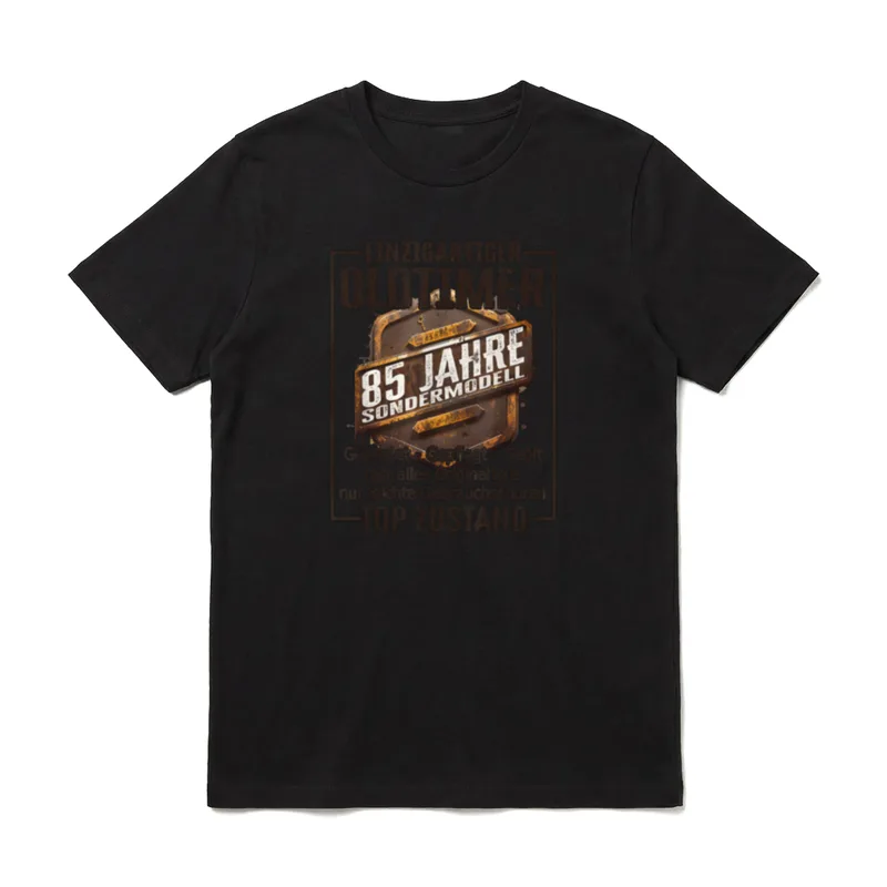 85. Geburtstag Mann Oldtimer Opa T-Shirt – Klassisches T-Shirt in Schwarz