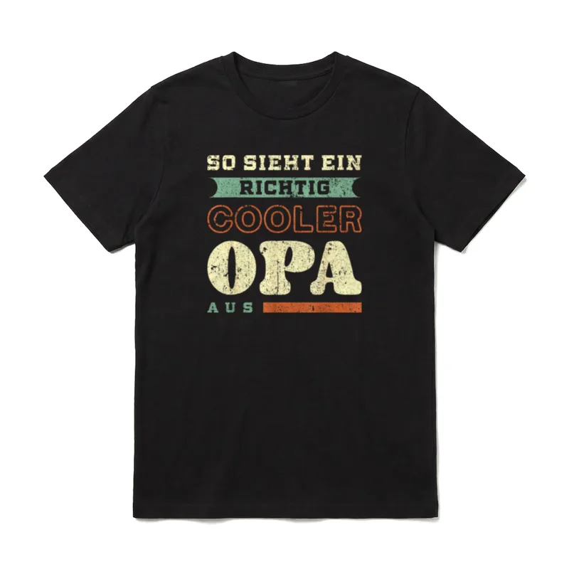 Richtig cooler Opa Vatertag T-Shirt – Klassisches T-Shirt in Schwarz