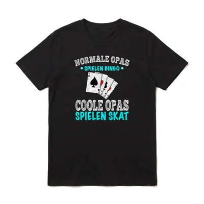 Coole Opas spielen Skat T-Shirt – Klassisches T-Shirt in Schwarz