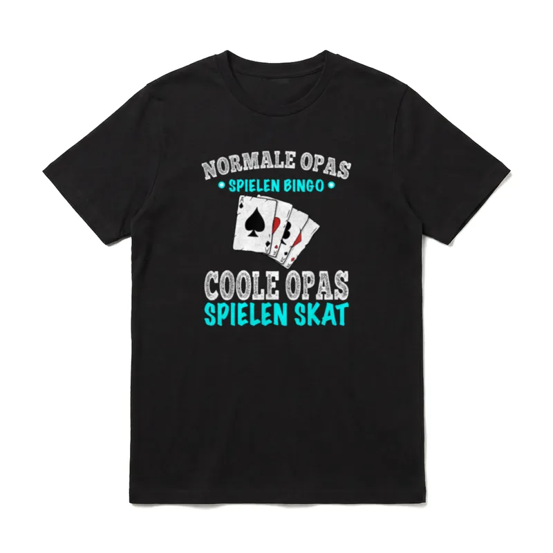 Coole Opas spielen Skat T-Shirt – Klassisches T-Shirt in Schwarz