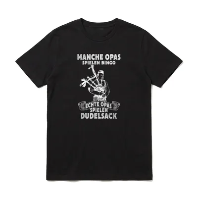 Dudelsack Opa Dudelsackspieler Schottland T-Shirt – Klassisches T-Shirt in Schwarz