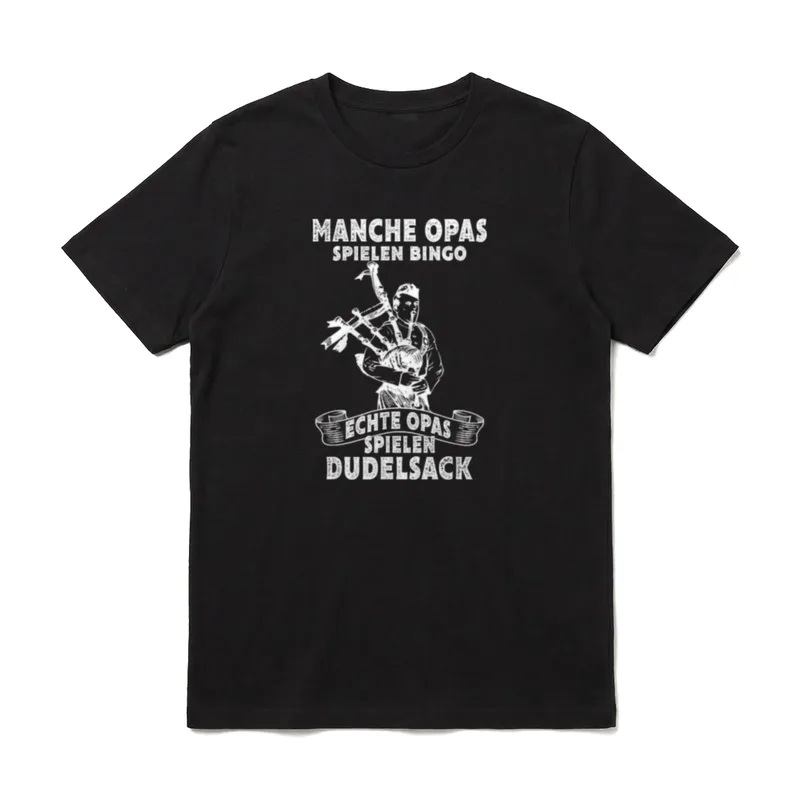 Dudelsack Opa Dudelsackspieler Schottland T-Shirt – Klassisches T-Shirt in Schwarz