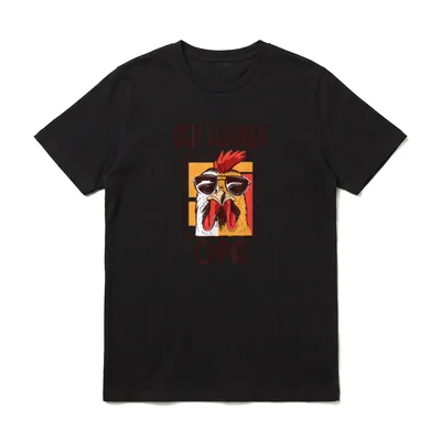 Der Hühner Opa T-Shirt – Lustiger Hahn mit Sonnenbrille und Text DER HÜHNER OPA – Klassisches T-Shirt in Schwarz