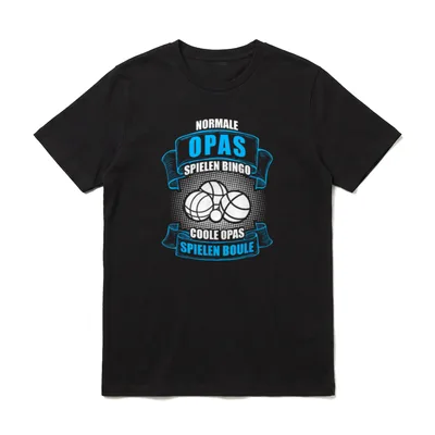 Coole Opas Spielen Boule T-Shirt – Klassisches T-Shirt in Schwarz