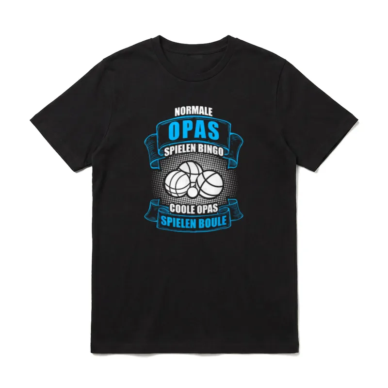 Coole Opas Spielen Boule T-Shirt – Klassisches T-Shirt in Schwarz