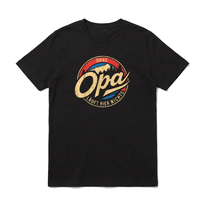 Ohne Opa Läuft Hier Opa Sprüche & Geschenke T-Shirt – Klassisches T-Shirt in Schwarz