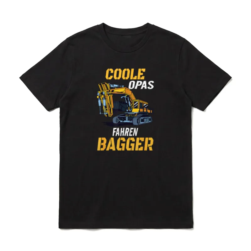 Coole Opas Fahren Bagger T-Shirt – Klassisches T-Shirt in Schwarz