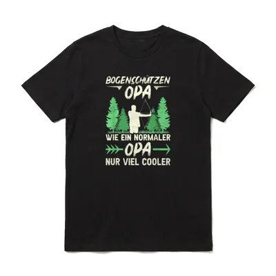 Bogenschützen Opa Pfeil T-Shirt – Klassisches T-Shirt in Schwarz
