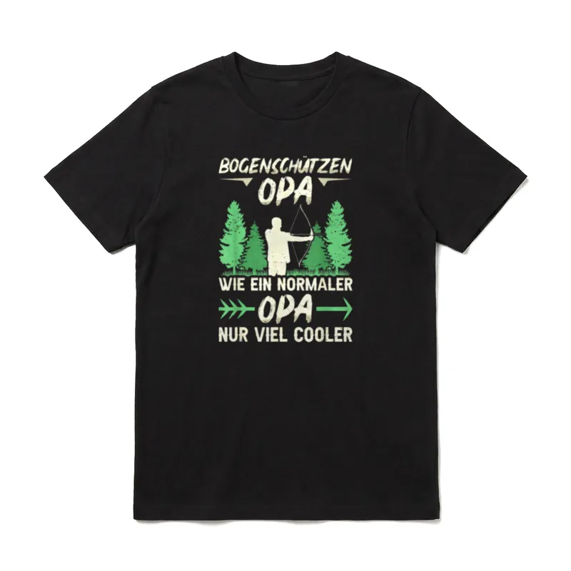 Bogenschützen Opa Pfeil T-Shirt – Klassisches T-Shirt in Schwarz