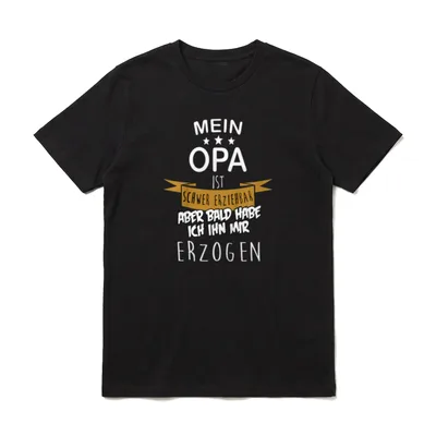 mein opa ist schwer Opa Sprüche & Geschenke T-Shirt – Klassisches T-Shirt in Schwarz