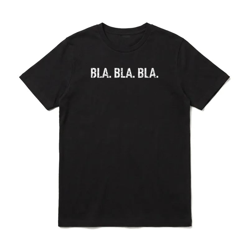 Opa Ironie Fun BlaBla T-Shirt – Schriftzug „BLA. BLA. BLA.“ in verwittertem Druck – Klassisches T-Shirt in Schwarz