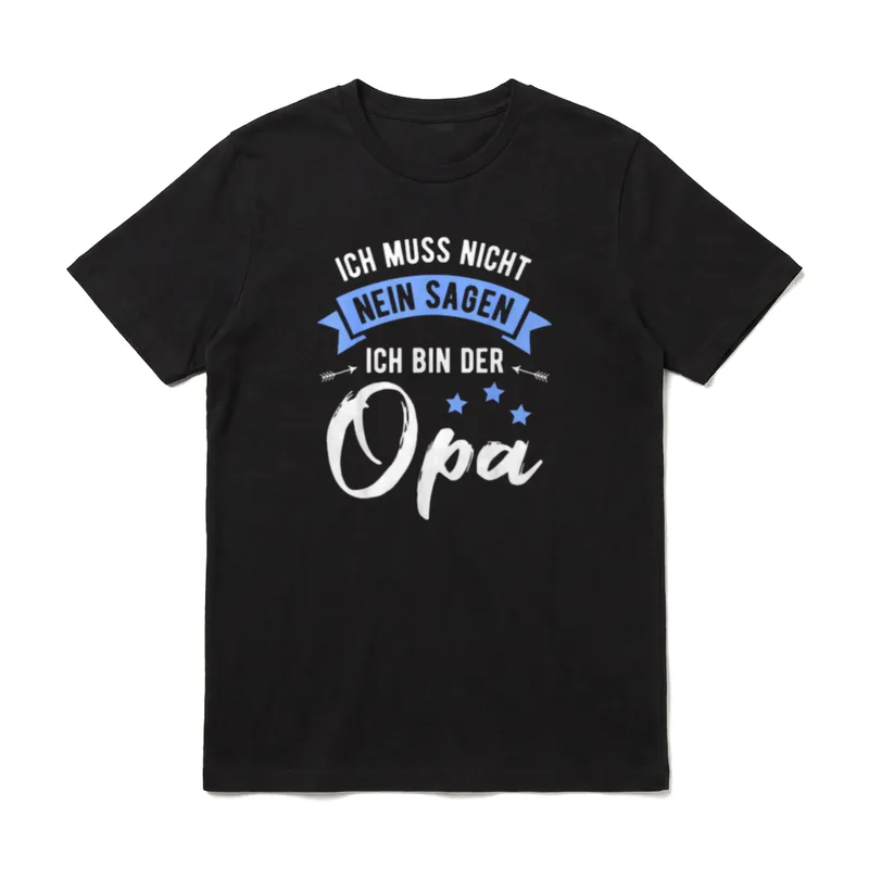 Ich muss nicht Nein T-Shirt – Klassisches T-Shirt in Schwarz