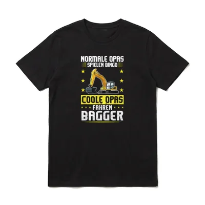 Coole Opas fahren Bagger Opa Sprüche & Geschenke T-Shirt – Klassisches T-Shirt in Schwarz
