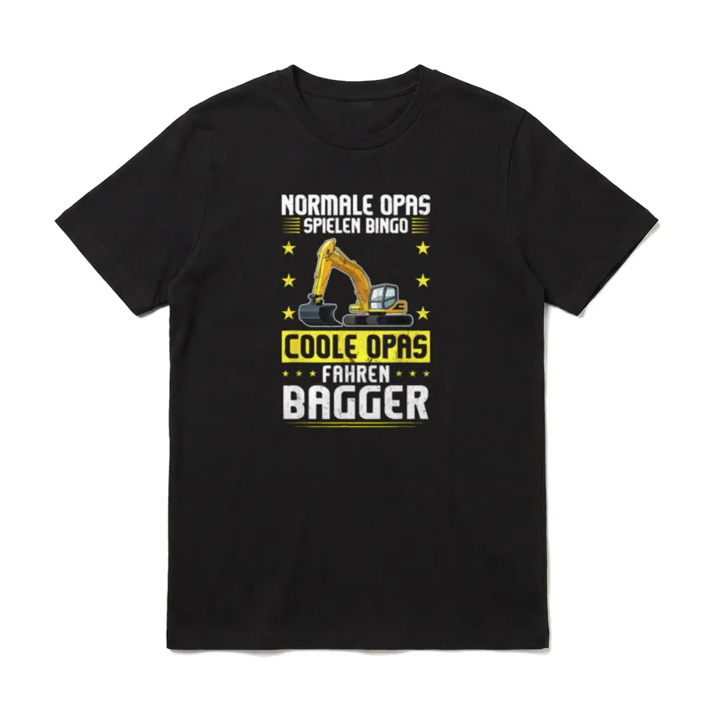 Coole Opas fahren Bagger Opa Sprüche & Geschenke T-Shirt – Klassisches T-Shirt in Schwarz