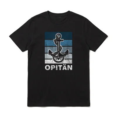 Opa Kapitän Boot Anker T-Shirt – Klassisches T-Shirt in Schwarz