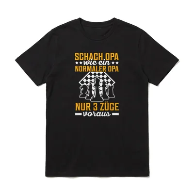 Schach Opa Schachspieler Vatertag T-Shirt – Klassisches T-Shirt in Schwarz