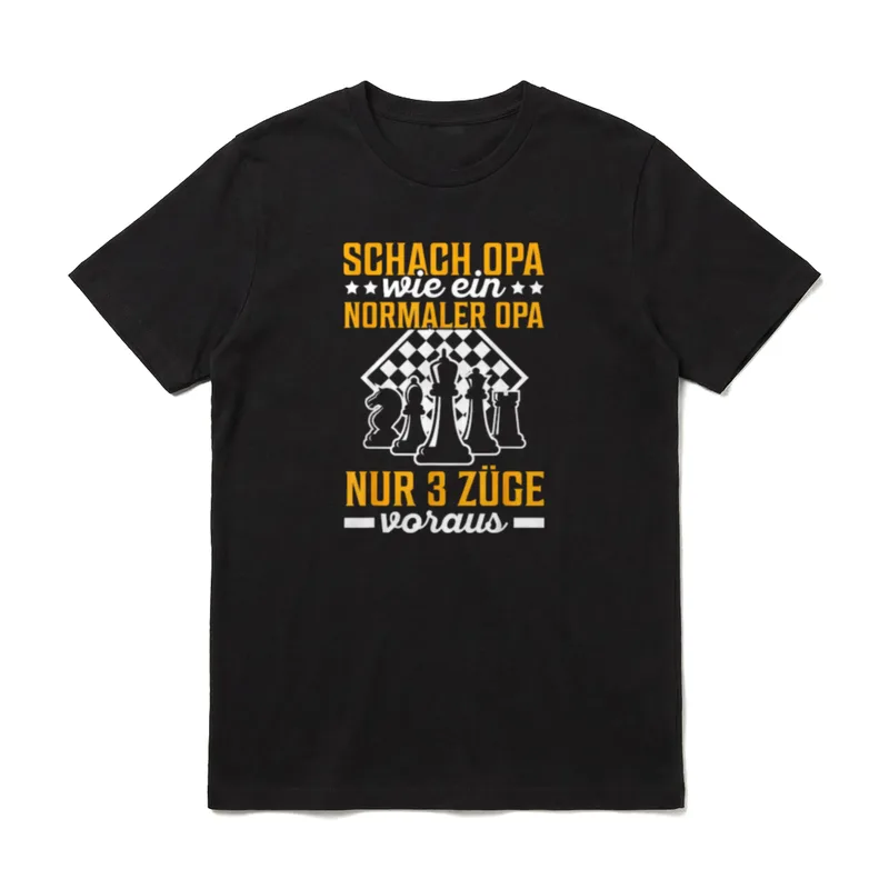 Schach Opa Schachspieler Vatertag T-Shirt – Klassisches T-Shirt in Schwarz