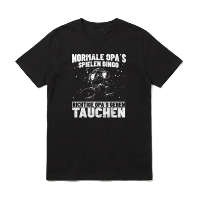 Taucher Opa Großvater Richtige T-Shirt – Klassisches T-Shirt in Schwarz
