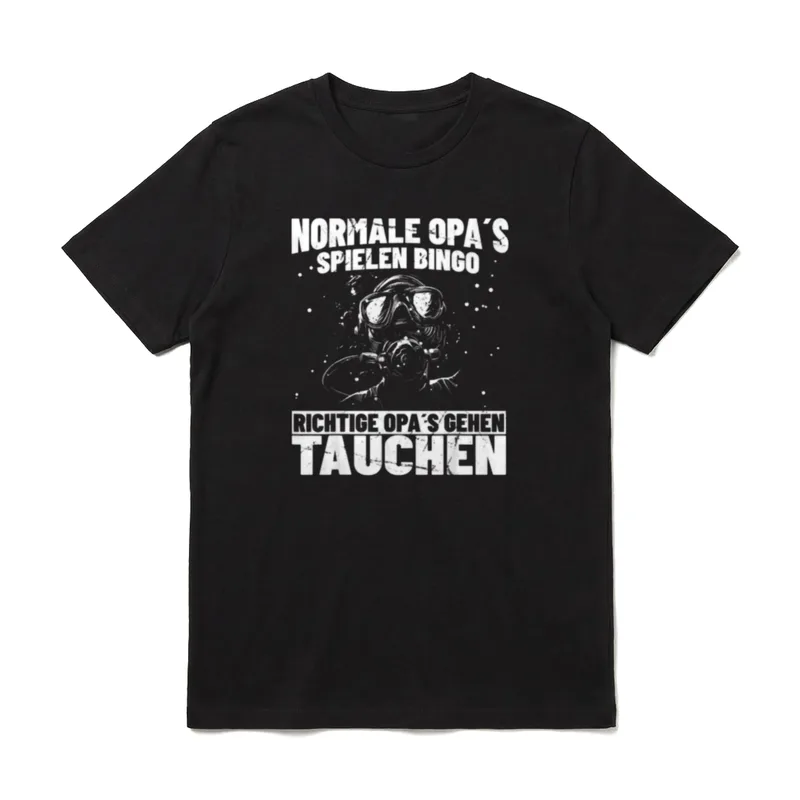 Taucher Opa Großvater Richtige T-Shirt – Klassisches T-Shirt in Schwarz