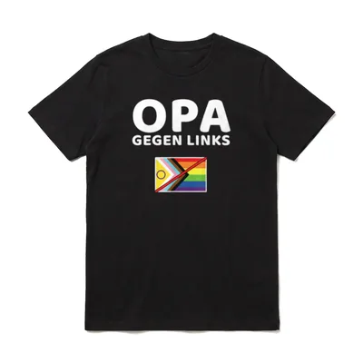 Opa gegen links Deutschland T-Shirt – Klassisches T-Shirt in Schwarz