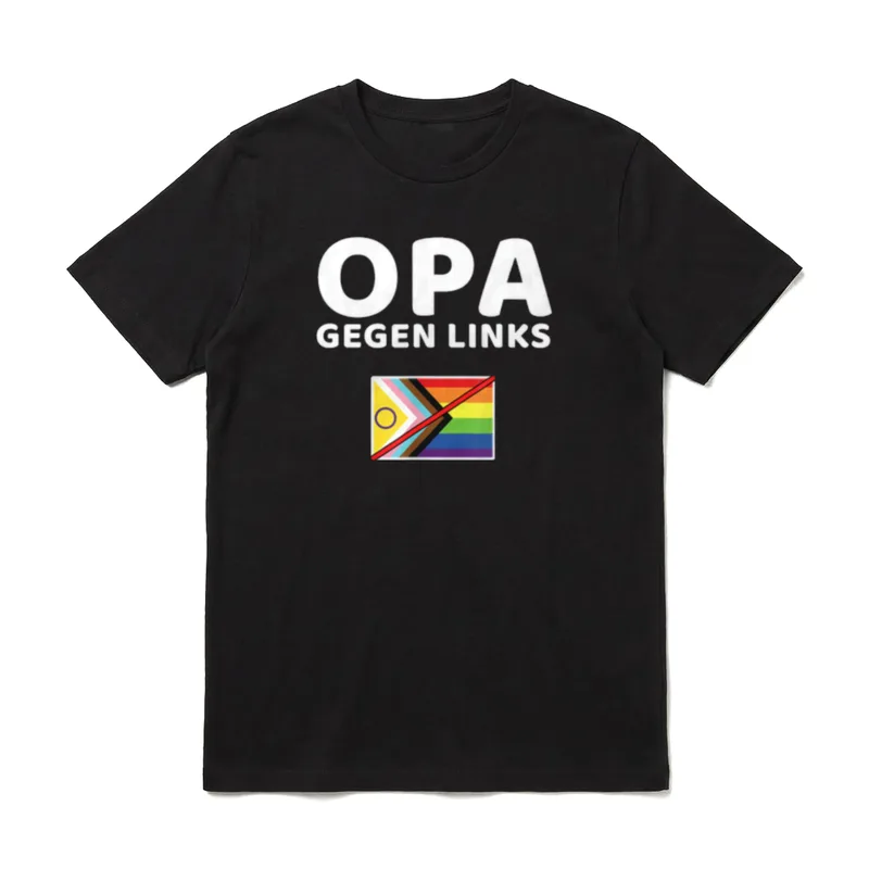 Opa gegen links Deutschland T-Shirt – Klassisches T-Shirt in Schwarz