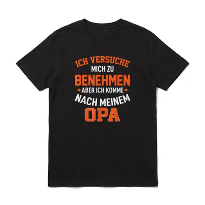 Ich versuche mich T-Shirt – Klassisches T-Shirt in Schwarz