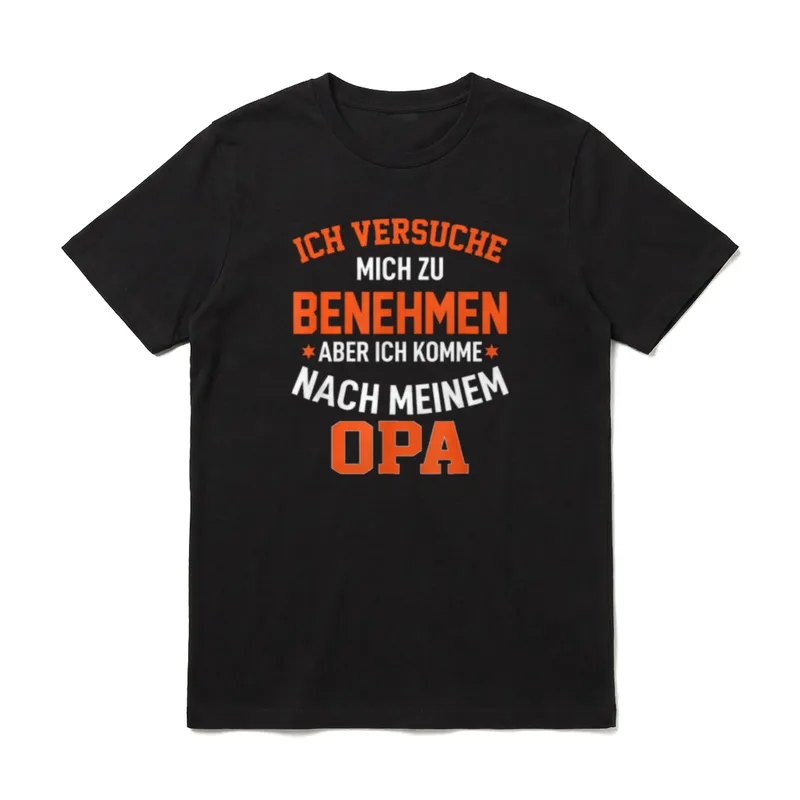 Ich versuche mich T-Shirt – Klassisches T-Shirt in Schwarz