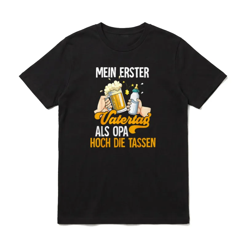 Mein Erster Vatertag Opa Sprüche & Geschenke T-Shirt – Klassisches T-Shirt in Schwarz
