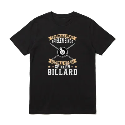 Normale Opas spielen Billard T-Shirt – Klassisches T-Shirt in Schwarz