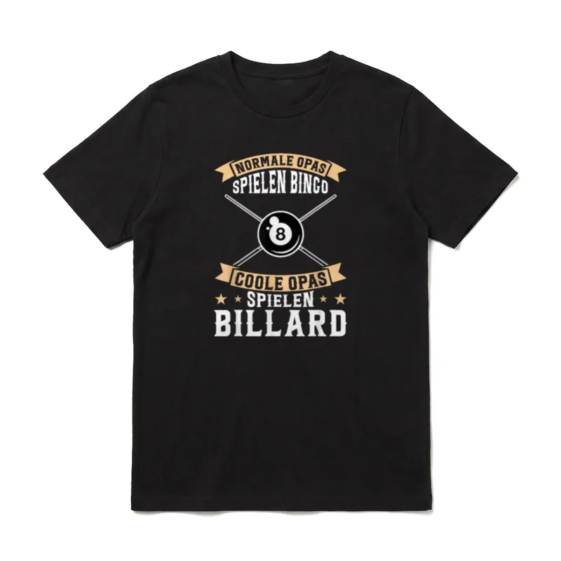 Normale Opas spielen Billard T-Shirt – Klassisches T-Shirt in Schwarz