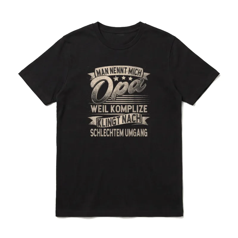 Opa Spruch Komplize Lustiges T-Shirt – Klassisches T-Shirt in Schwarz