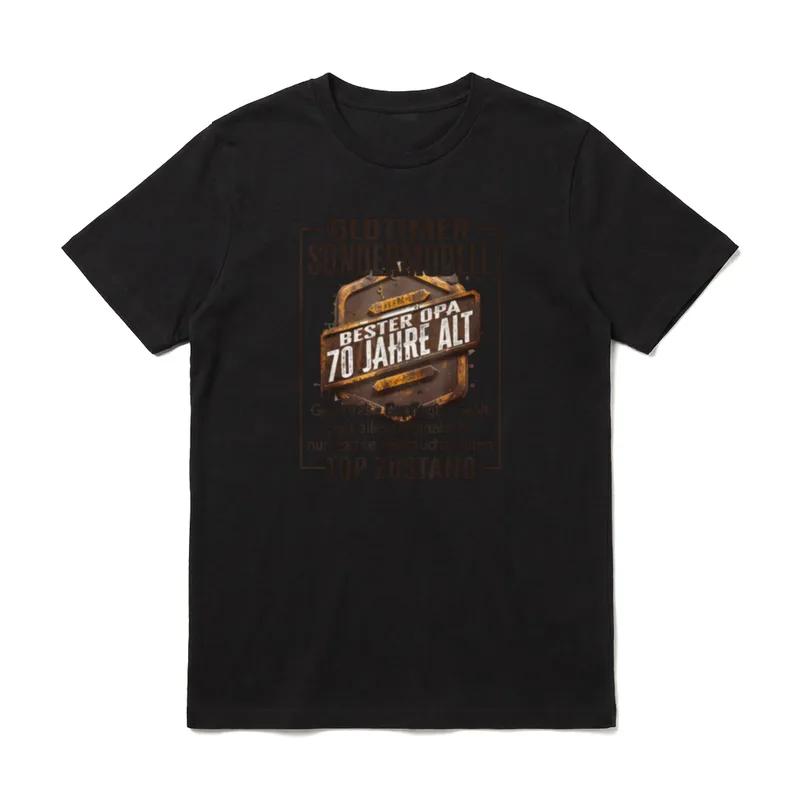 Opa 70 Geburtstag Mann Sondermodell T-Shirt – Klassisches T-Shirt in Schwarz