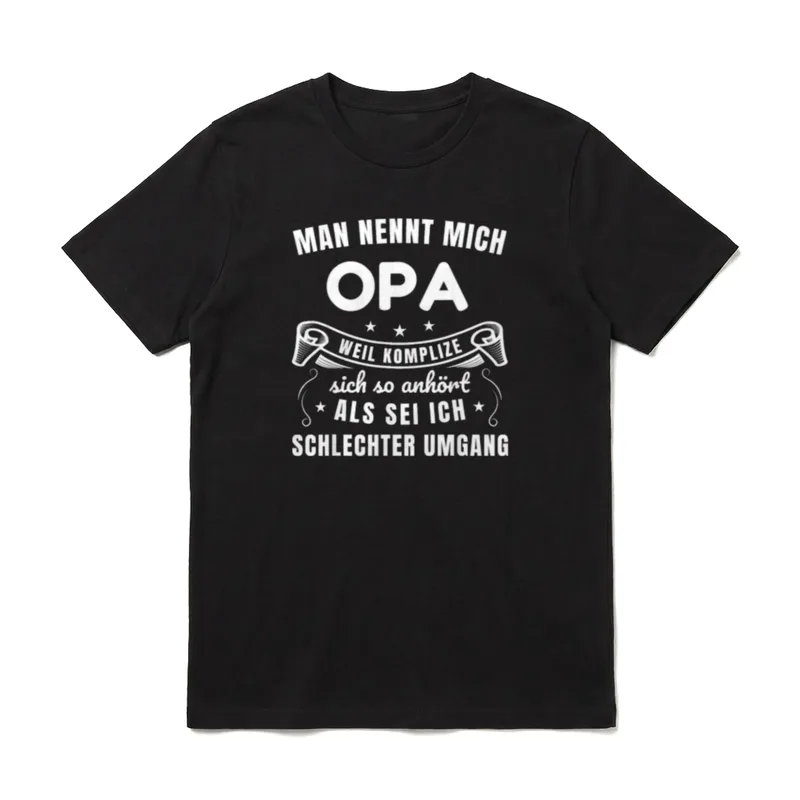 Man nennt mich Opa T-Shirt – Klassisches T-Shirt in Schwarz