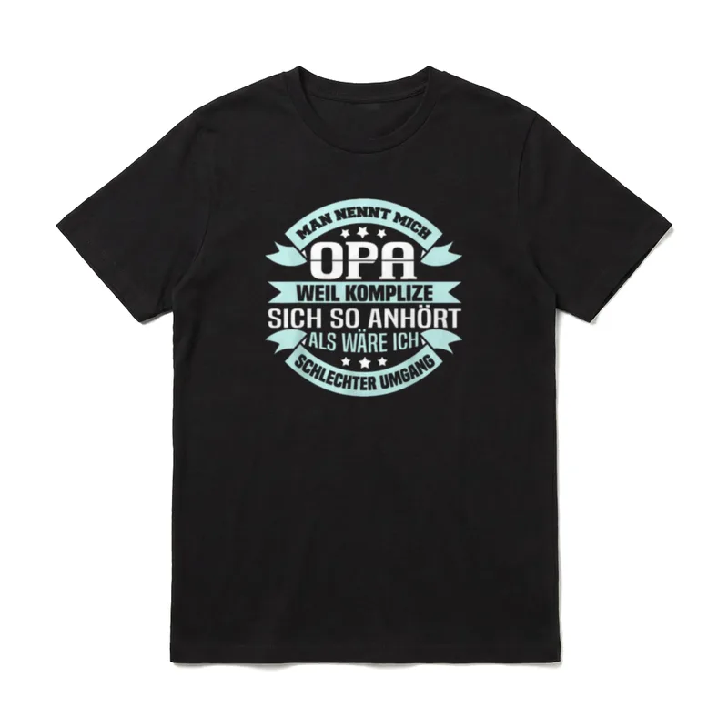 Man nennt mich Opa weil T-Shirt – Klassisches T-Shirt in Schwarz