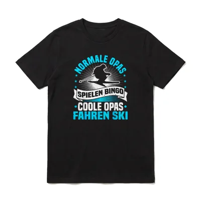 Normale Opas Spielen Bingo Ski T-Shirt – Klassisches T-Shirt in Schwarz