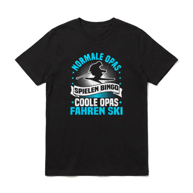 Normale Opas Spielen Bingo Ski T-Shirt – Klassisches T-Shirt in Schwarz