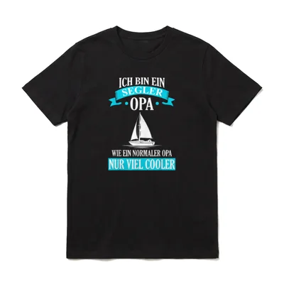 Segler Opa Segeln Segelboot T-Shirt – Klassisches T-Shirt in Schwarz