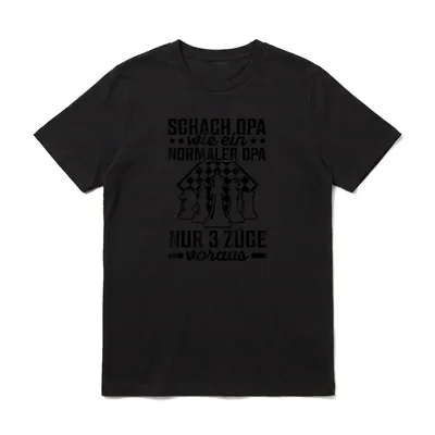 Schachspieler Vatertag Schach Opa T-Shirt – Klassisches T-Shirt in Schwarz