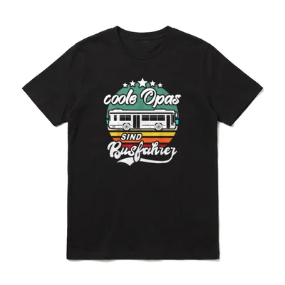 Busfahrer Opa Sprüche Retro T-Shirt – Klassisches T-Shirt in Schwarz