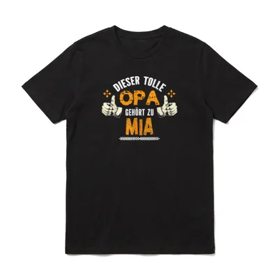 Dieser Opa Gehört zu T-Shirt – Klassisches T-Shirt in Schwarz