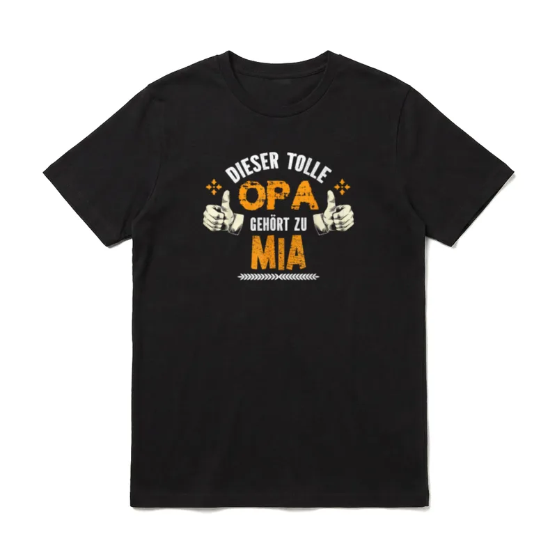 Dieser Opa Gehört zu T-Shirt – Klassisches T-Shirt in Schwarz
