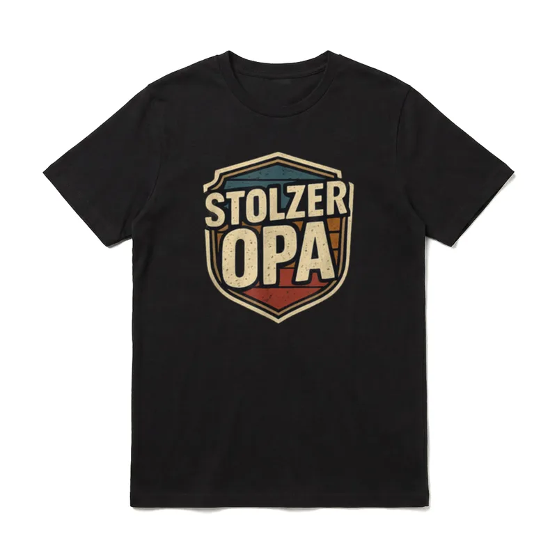Stolzer Opa Vintage Schild T-Shirt – Klassisches T-Shirt in Schwarz