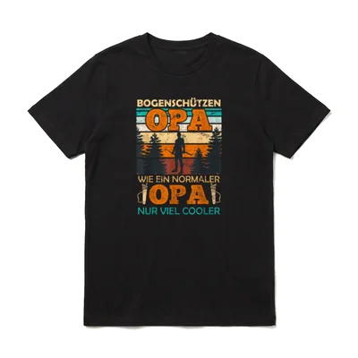 Bogenschützen Opa wie normaler T-Shirt – Klassisches T-Shirt in Schwarz