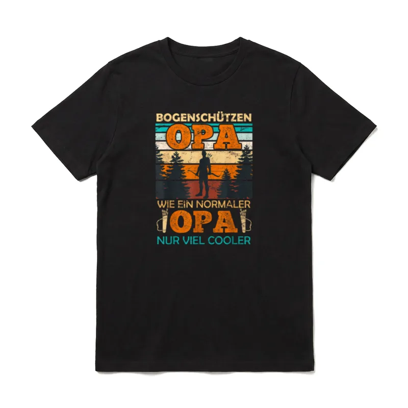 Bogenschützen Opa wie normaler T-Shirt – Klassisches T-Shirt in Schwarz