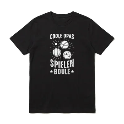 Boule Boulespieler Opa T-Shirt – Klassisches T-Shirt in Schwarz