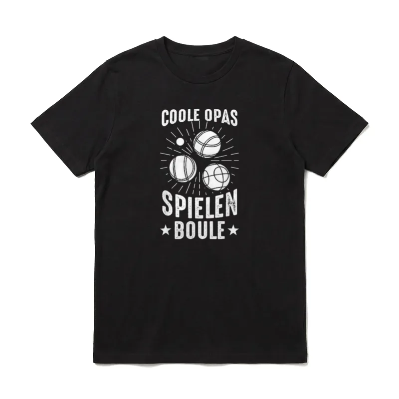 Boule Boulespieler Opa T-Shirt – Klassisches T-Shirt in Schwarz