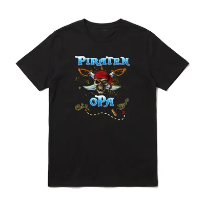 Vintage Piraten Opa Geburtstags T-Shirt – Klassisches T-Shirt in Schwarz